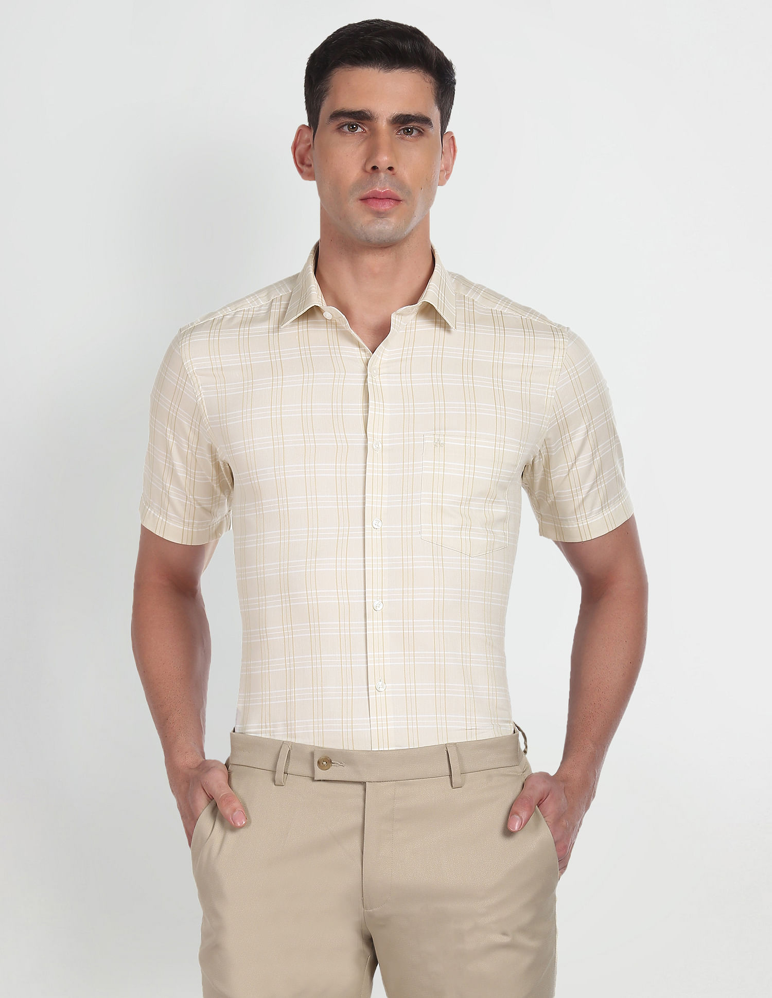 Arrow Tartan Check Cotton Formal Shirt