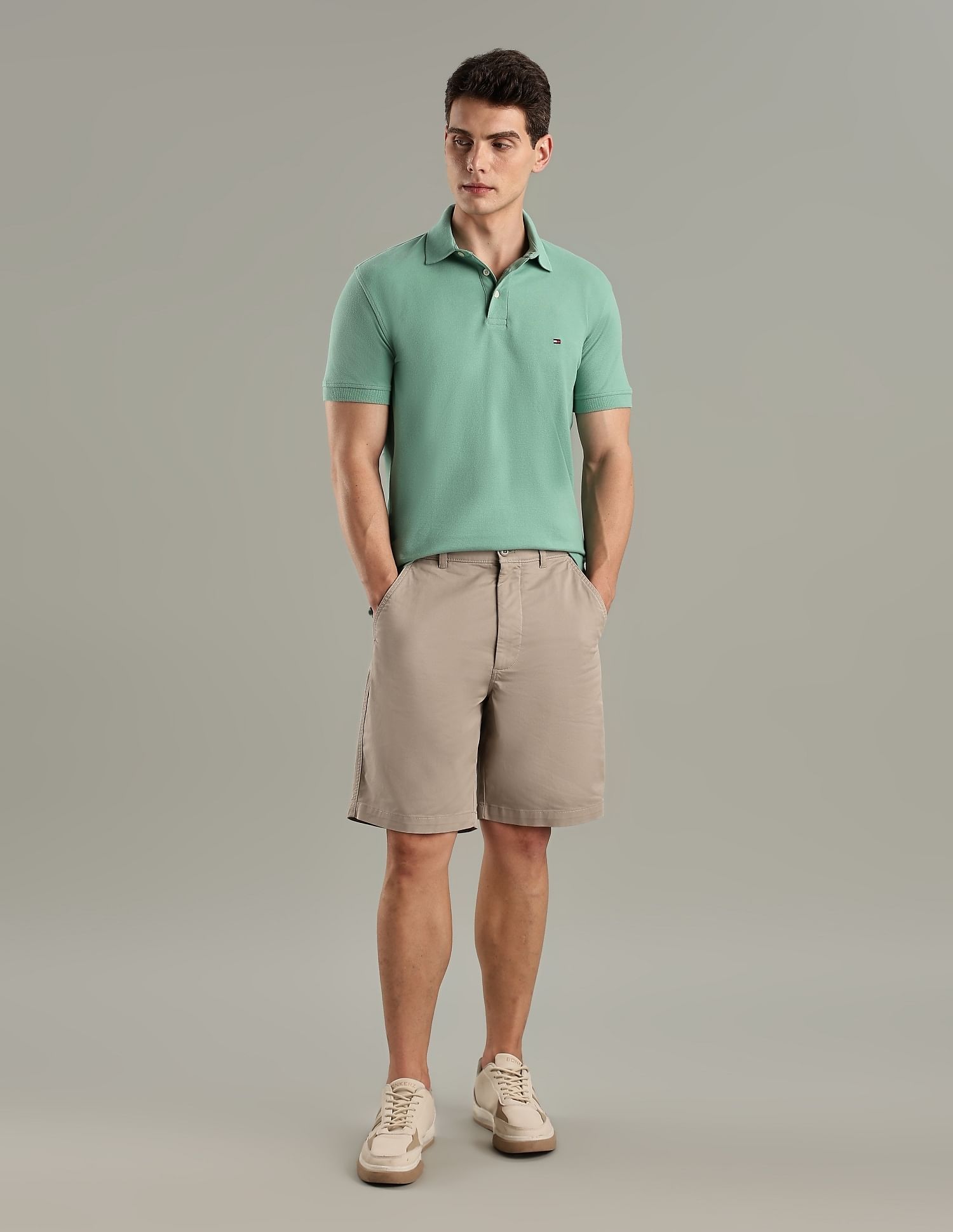 Tommy Hilfiger Solid Slim-Fit Cotton Polo T-Shirt