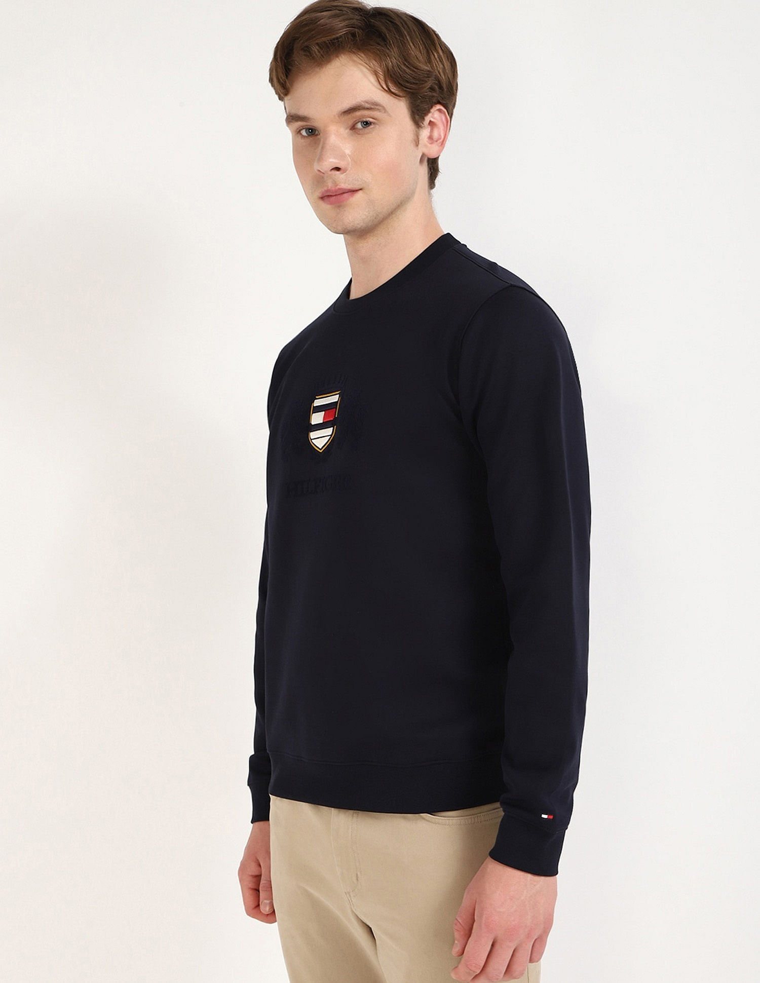 Tommy Hilfiger Embroidered Logo Regular-Fit Cotton Sweatshirt