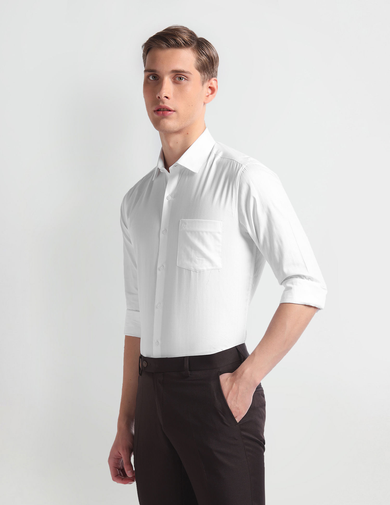 Arrow Cotton Patterned Twill Shirt