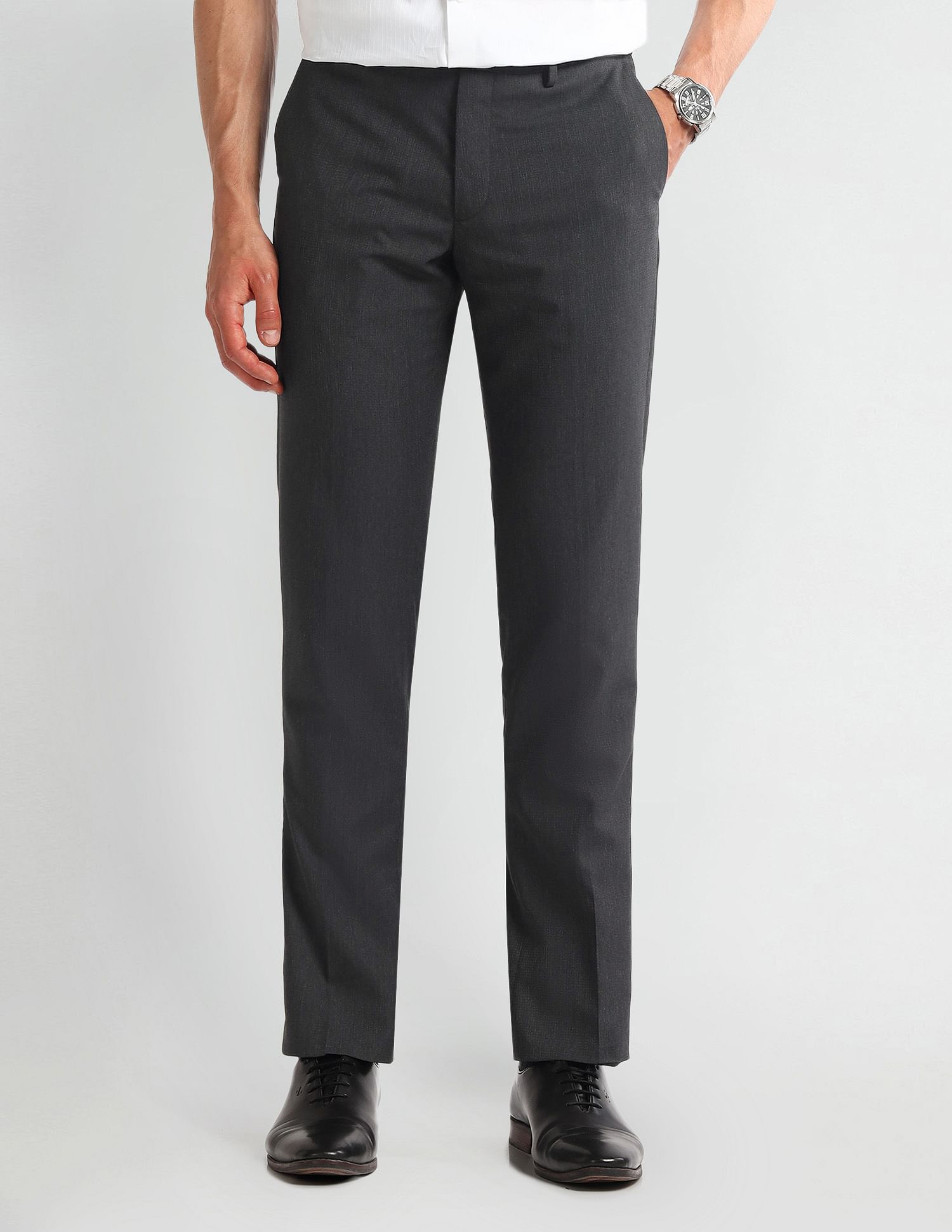 Arrow Mid Rise Tapered Fit Trousers