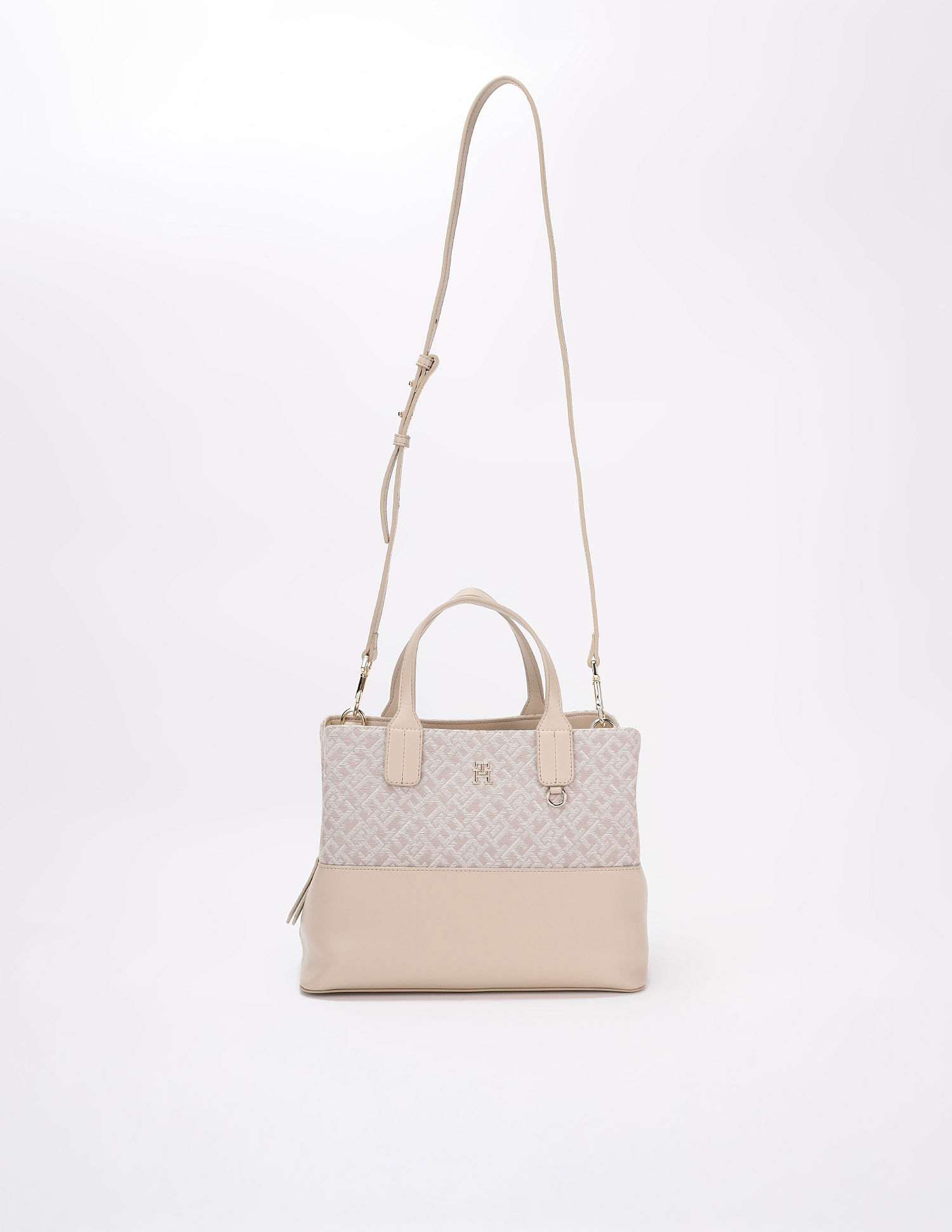 Tommy Hilfiger Logo Brown Pu Handbag