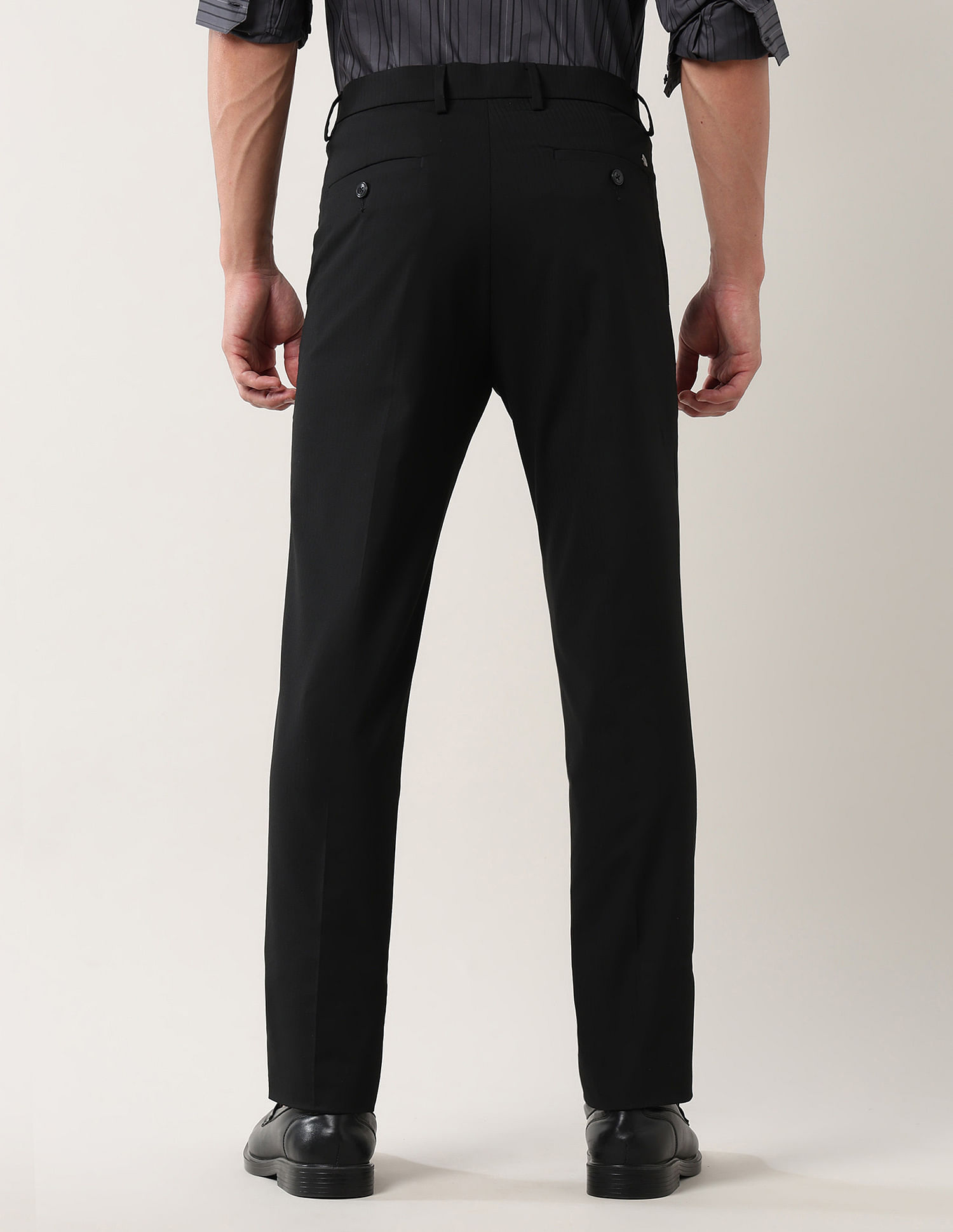 Arrow Newyork Solid Regular Autoflex Trousers