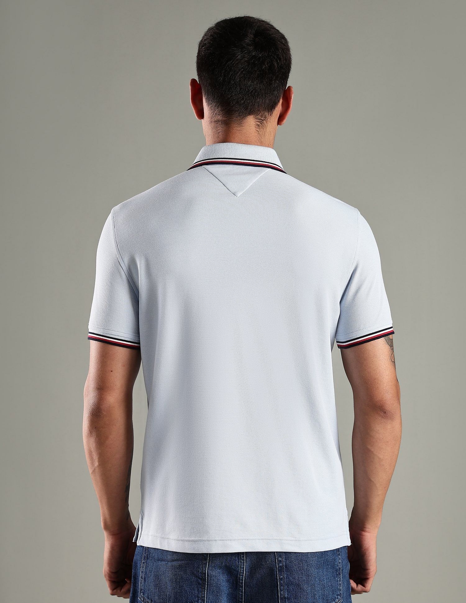 Tommy Hilfiger Solid Regular Fit Cotton Polo T-Shirt