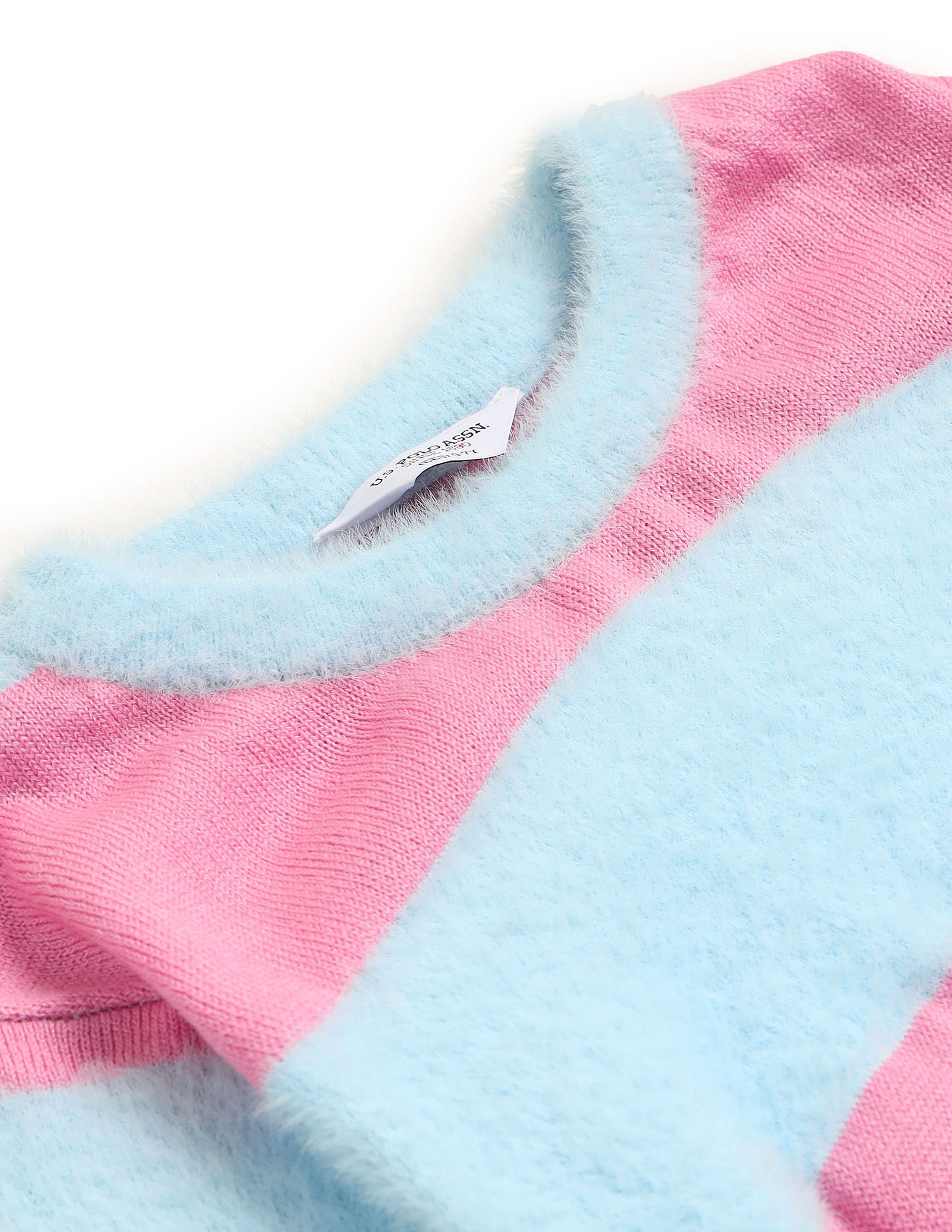 U.S. Polo Assn. Kids Girls Horizontal Stripe Sweater