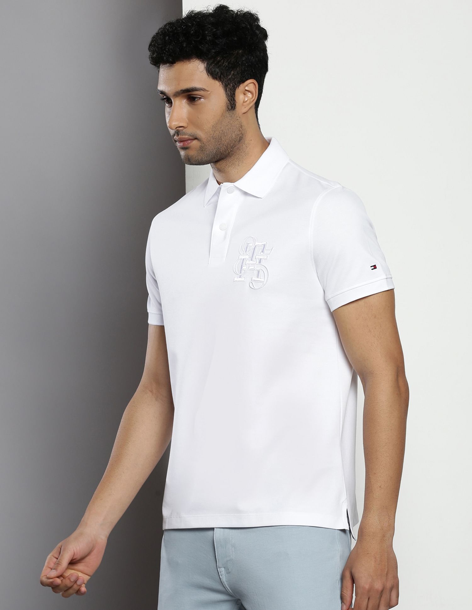 Tommy Hilfiger Twill Monogram Polo Shirt