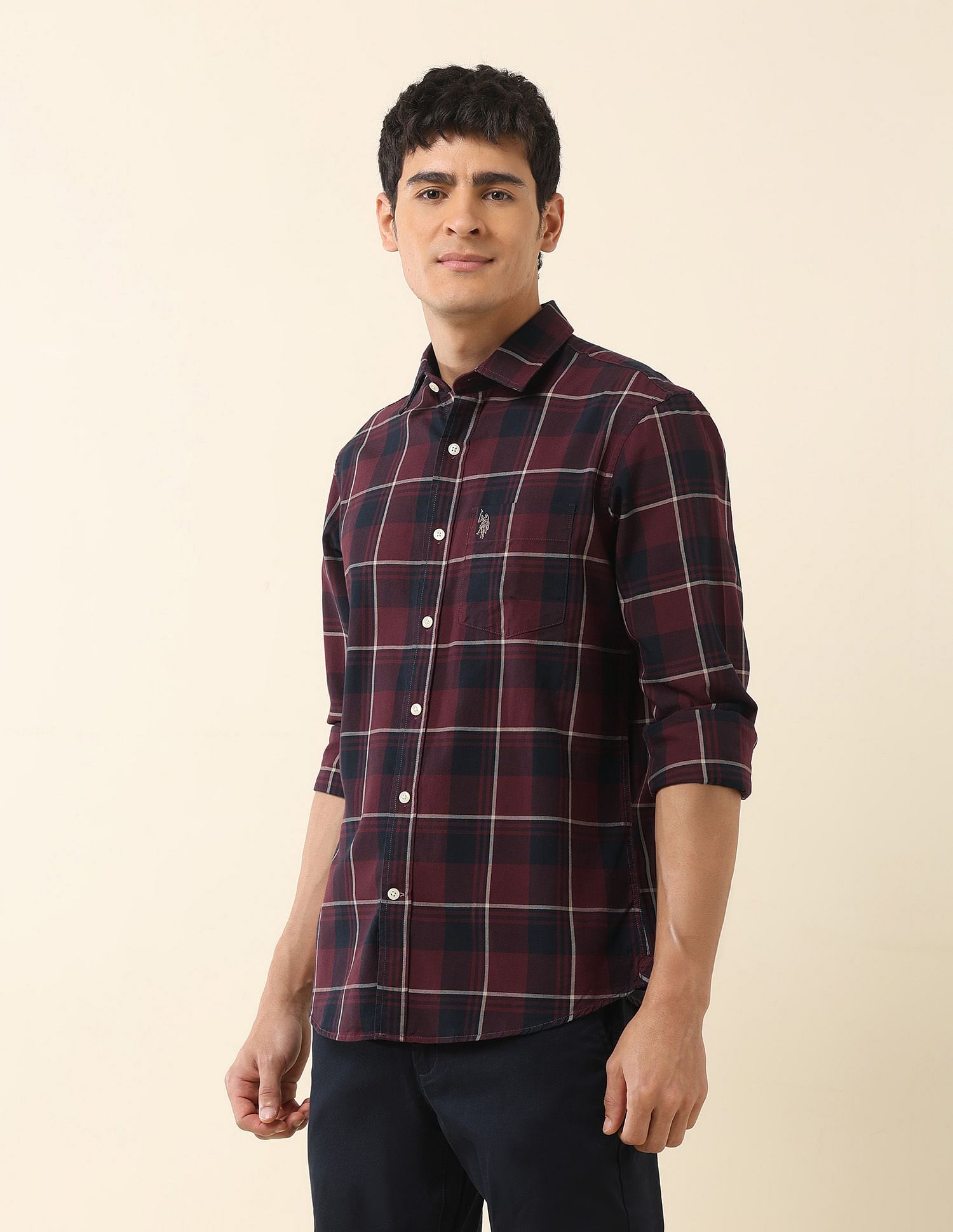 U.S. Polo Assn. Tailored Fit Tartan Checked Shirt