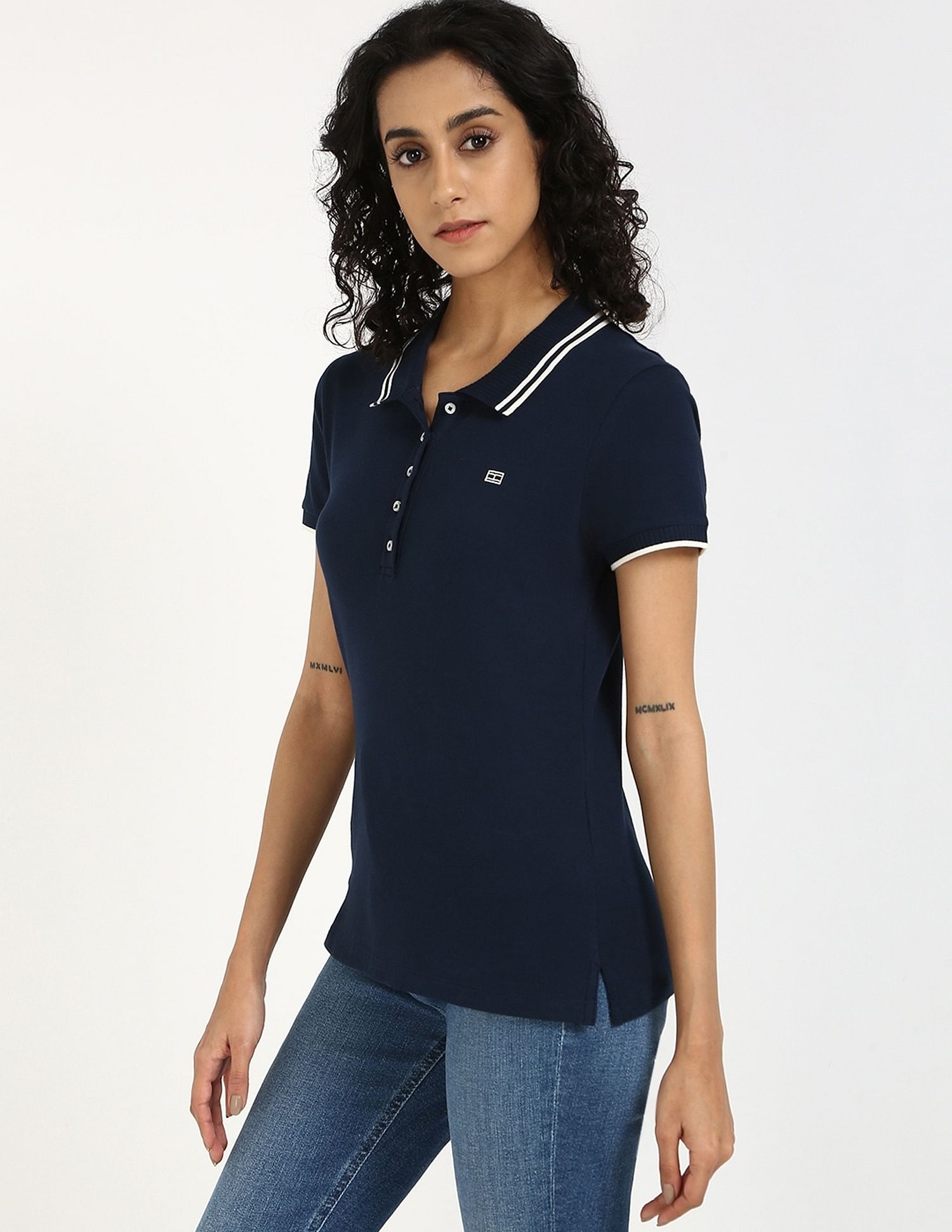 Tommy Hilfiger Solid Slim-Fit Cotton Polo T-Shirt