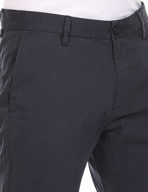 U.S. Polo Assn. Mid Rise Patterned Casual Trousers