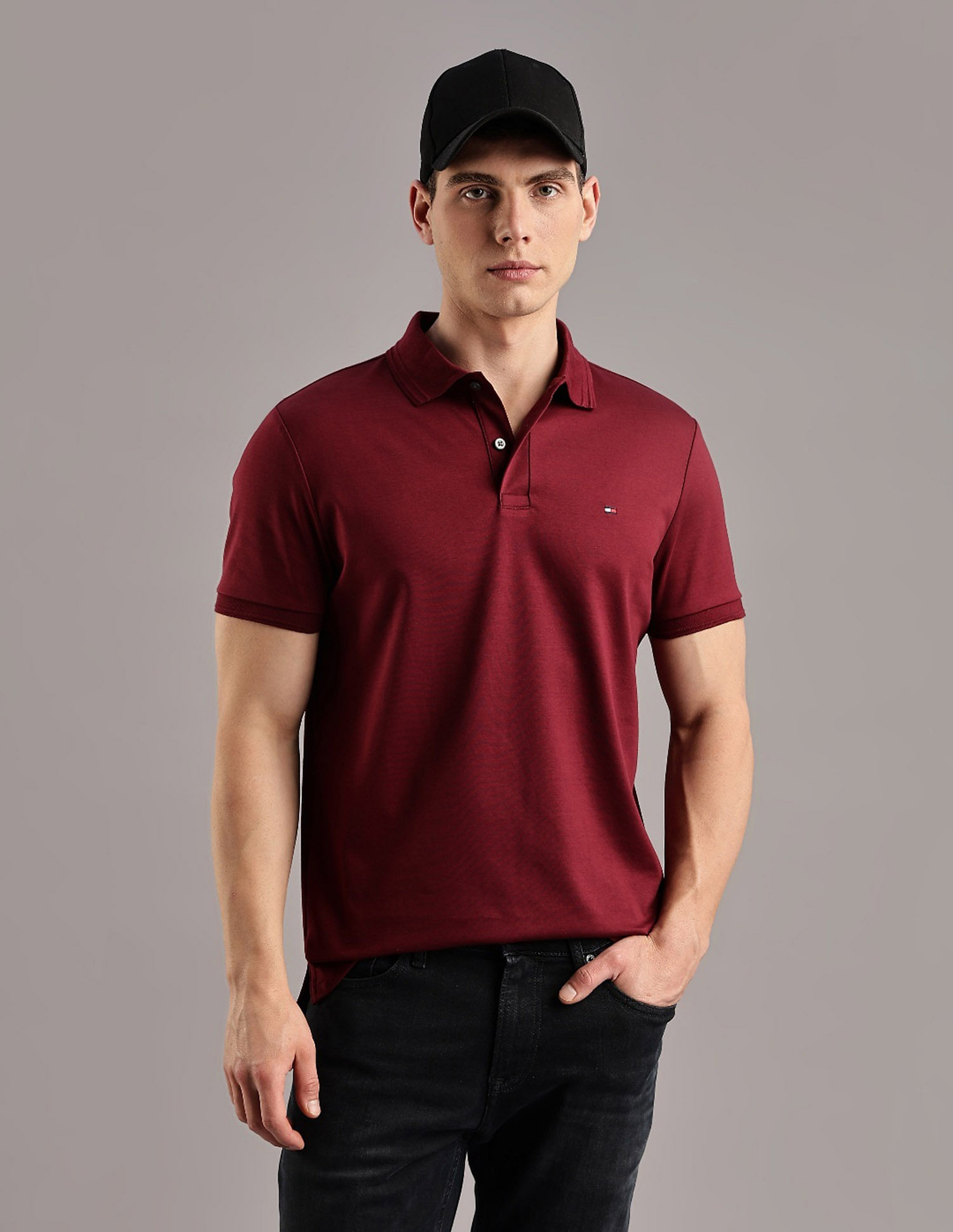 Tommy Hilfiger Solid Regular-Fit Cotton T-Shirt