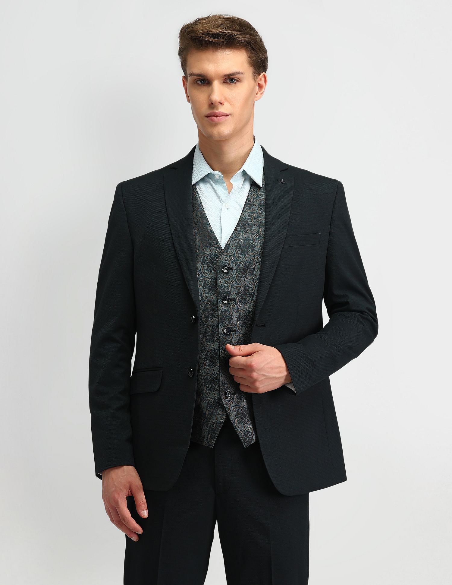 Arrow Self-Design Regular Fit Suits
