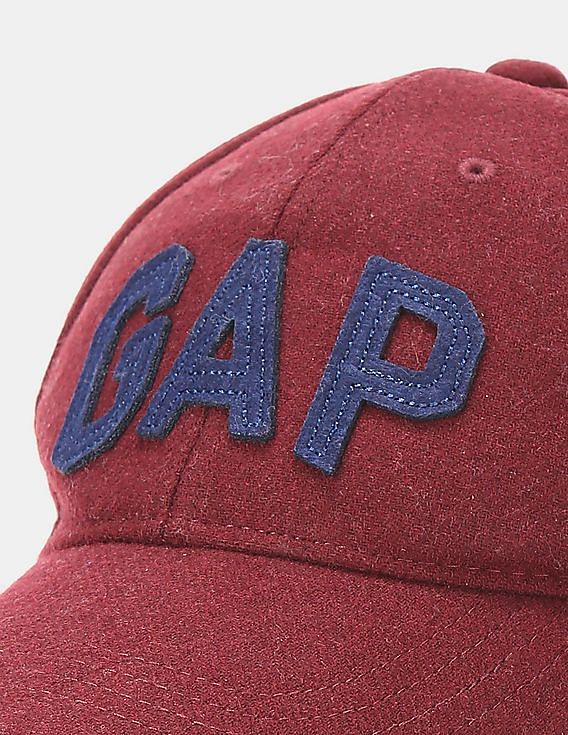 Buy GAP Men Red Felt Logo Wool Baseball Hat NNNOW