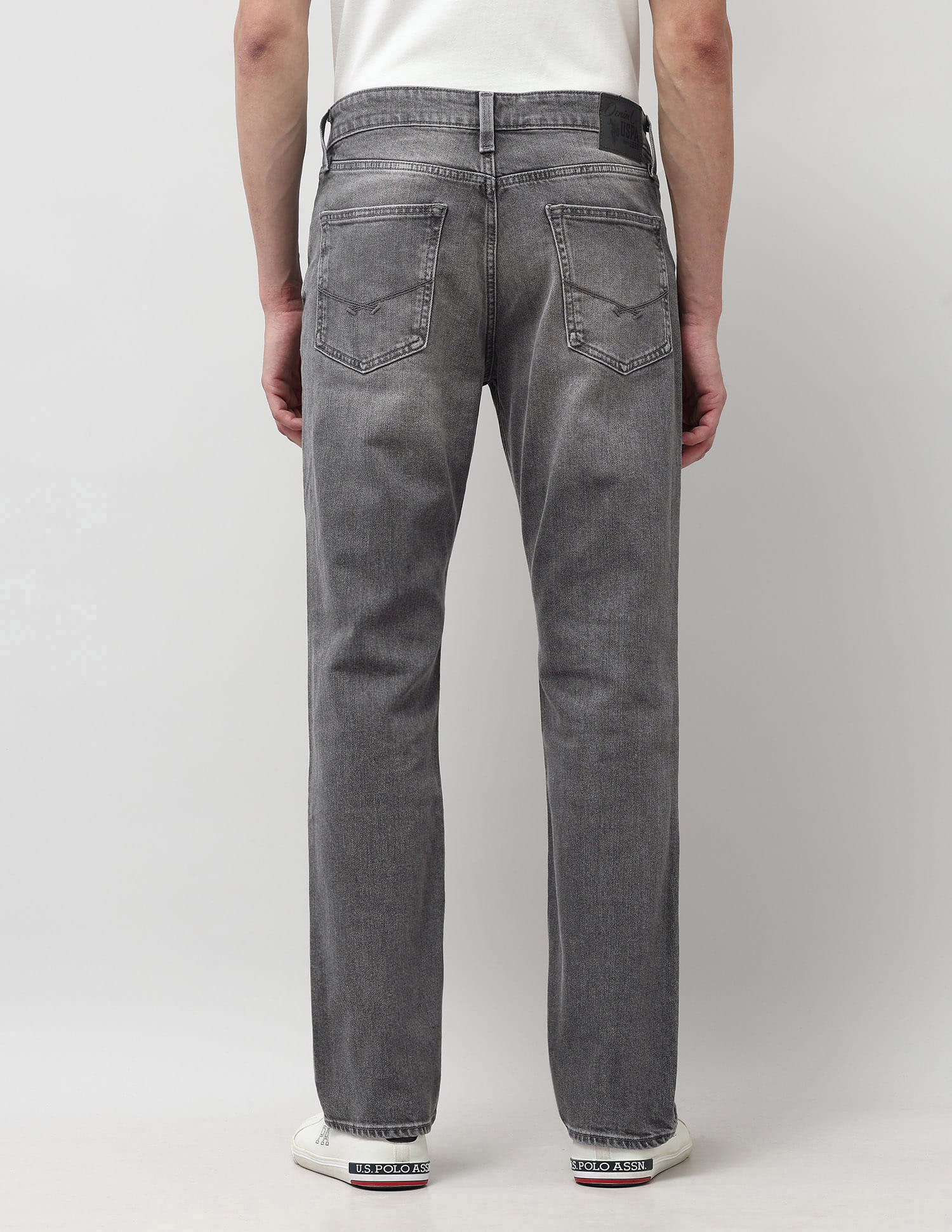 Buy U.S. Polo Assn. Denim Co. Harold Slim Straight Fit Grey Jeans