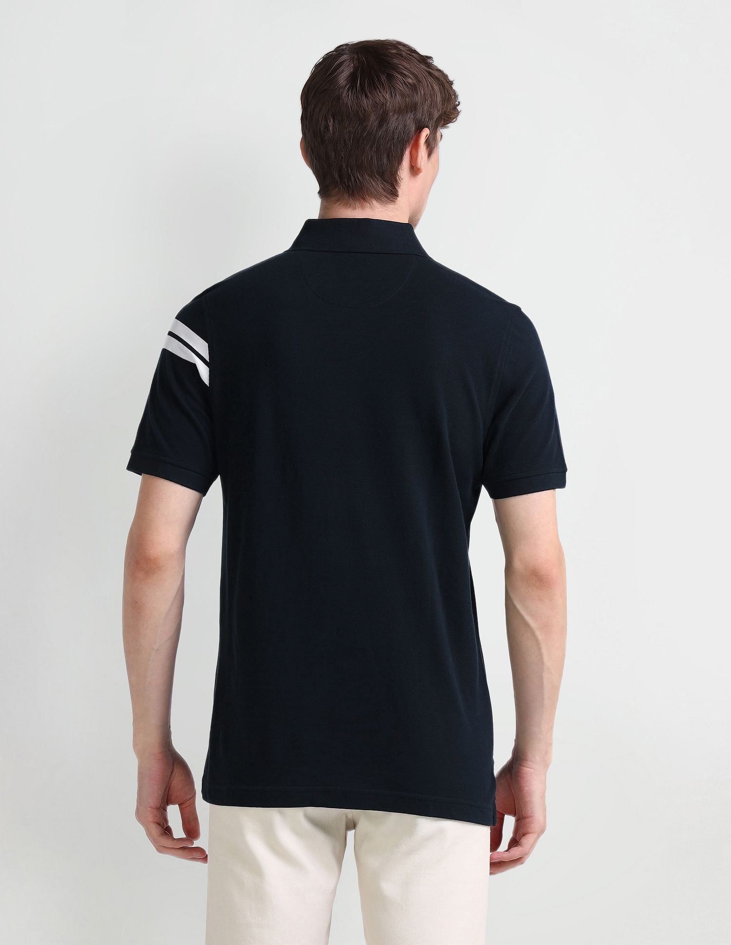 Arrow Sport Horizontal Striped Polo Shirt