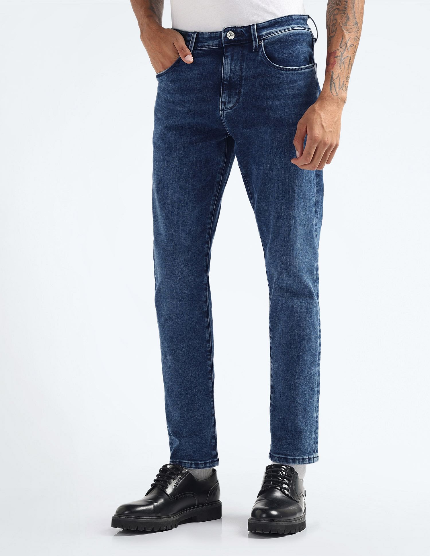 Flying Machine Slim Tapered Stone Wash Jeans
