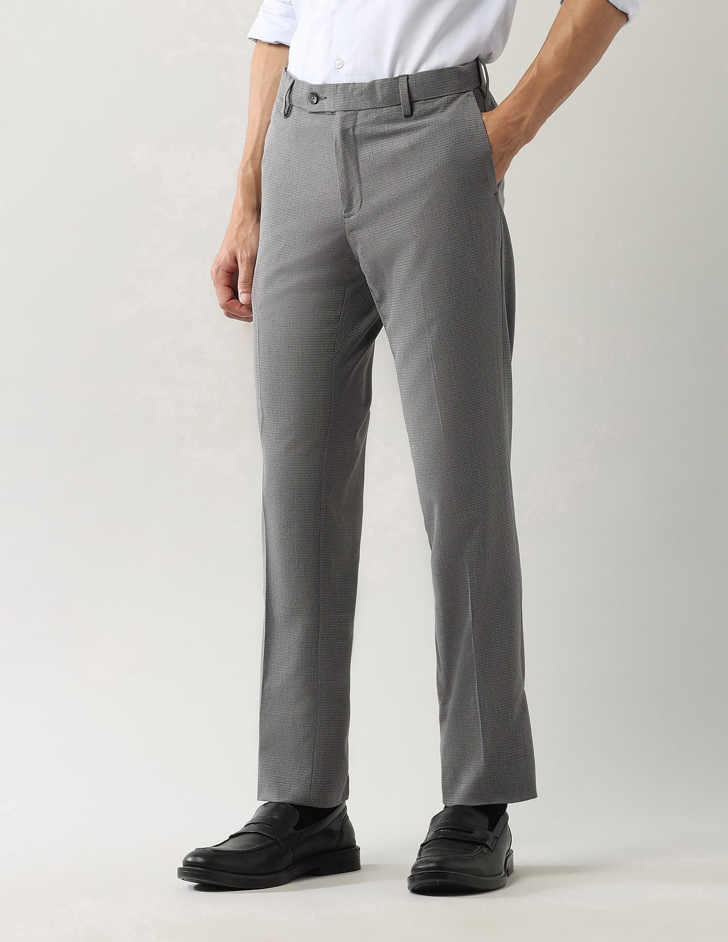 Arrow Mid Rise Autoflex Dobby Trousers