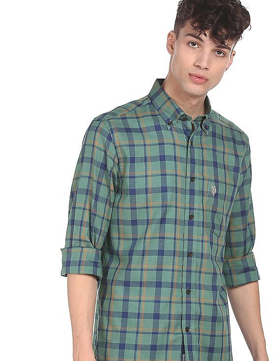 U.S. Polo Assn. Button Down Collar Check Casual Shirt