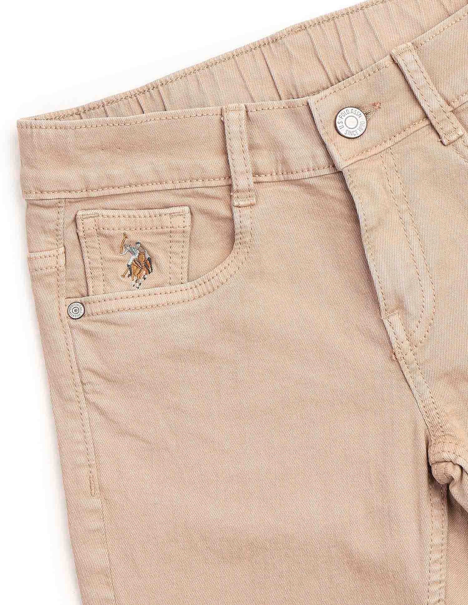 U.S. Polo Assn. Kids Boys Relaxed Fit Pink Jeans