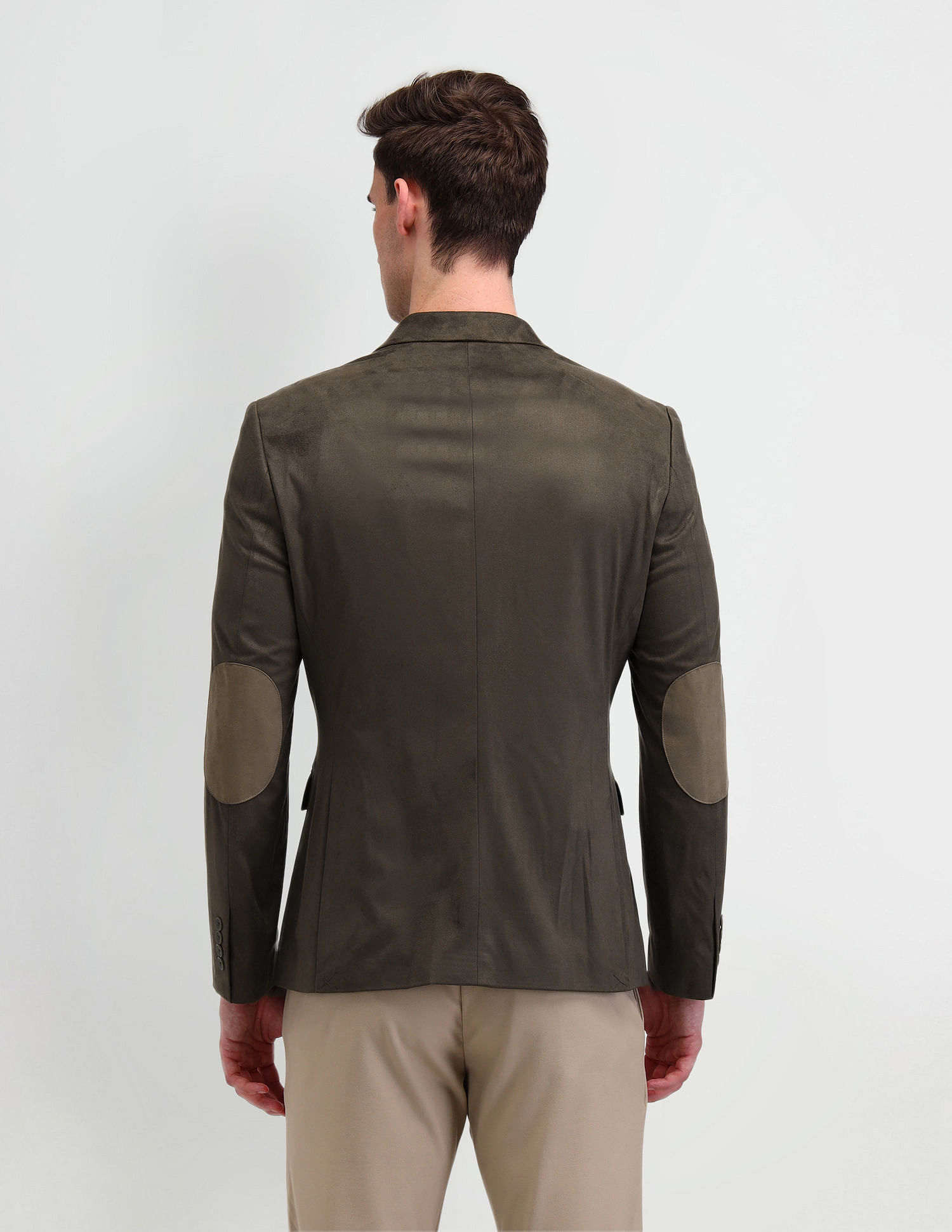 Arrow Zero Calorie Slim Fit Knitted Suede Blazer