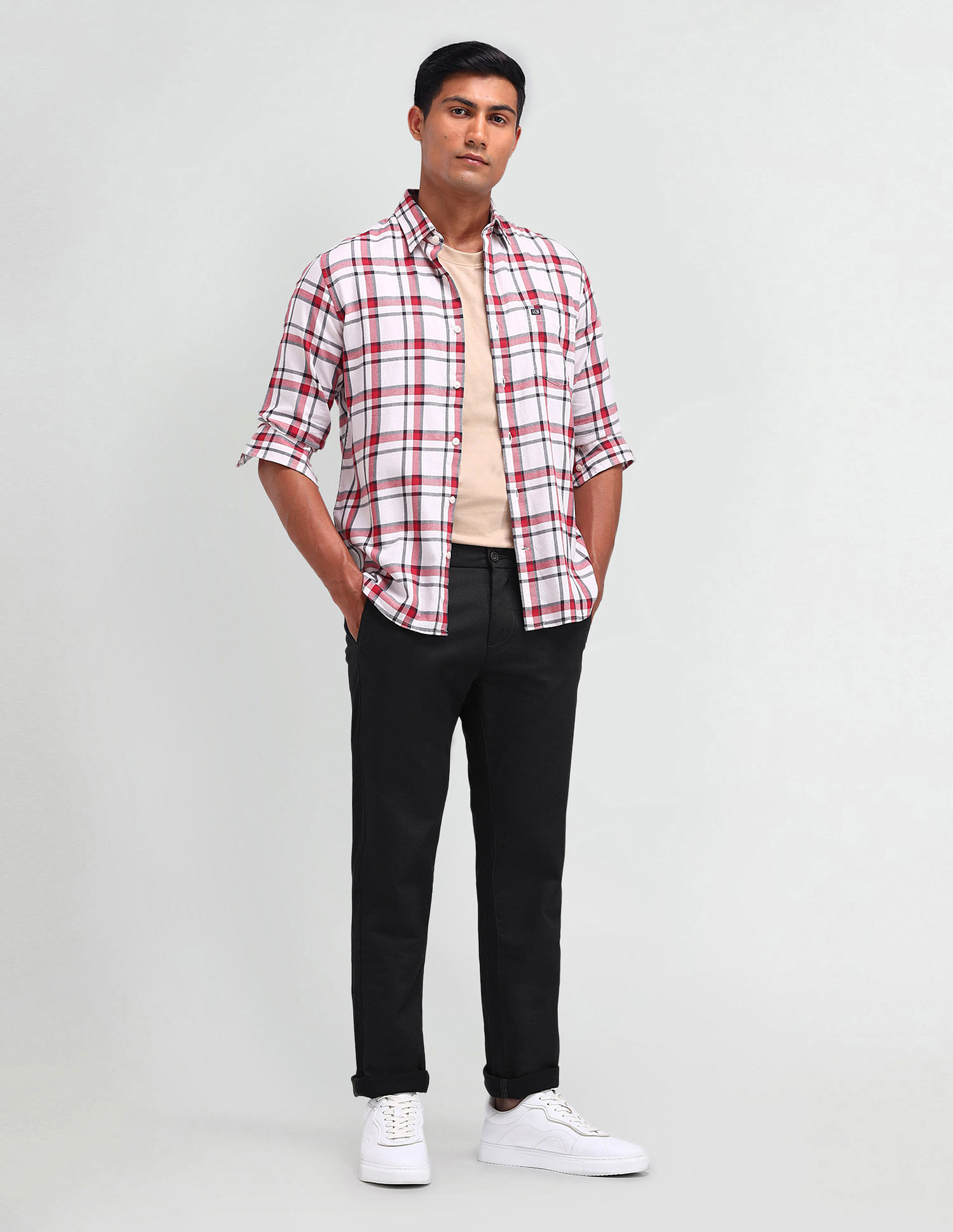Arrow Sport Slim Satin Weave Trousers