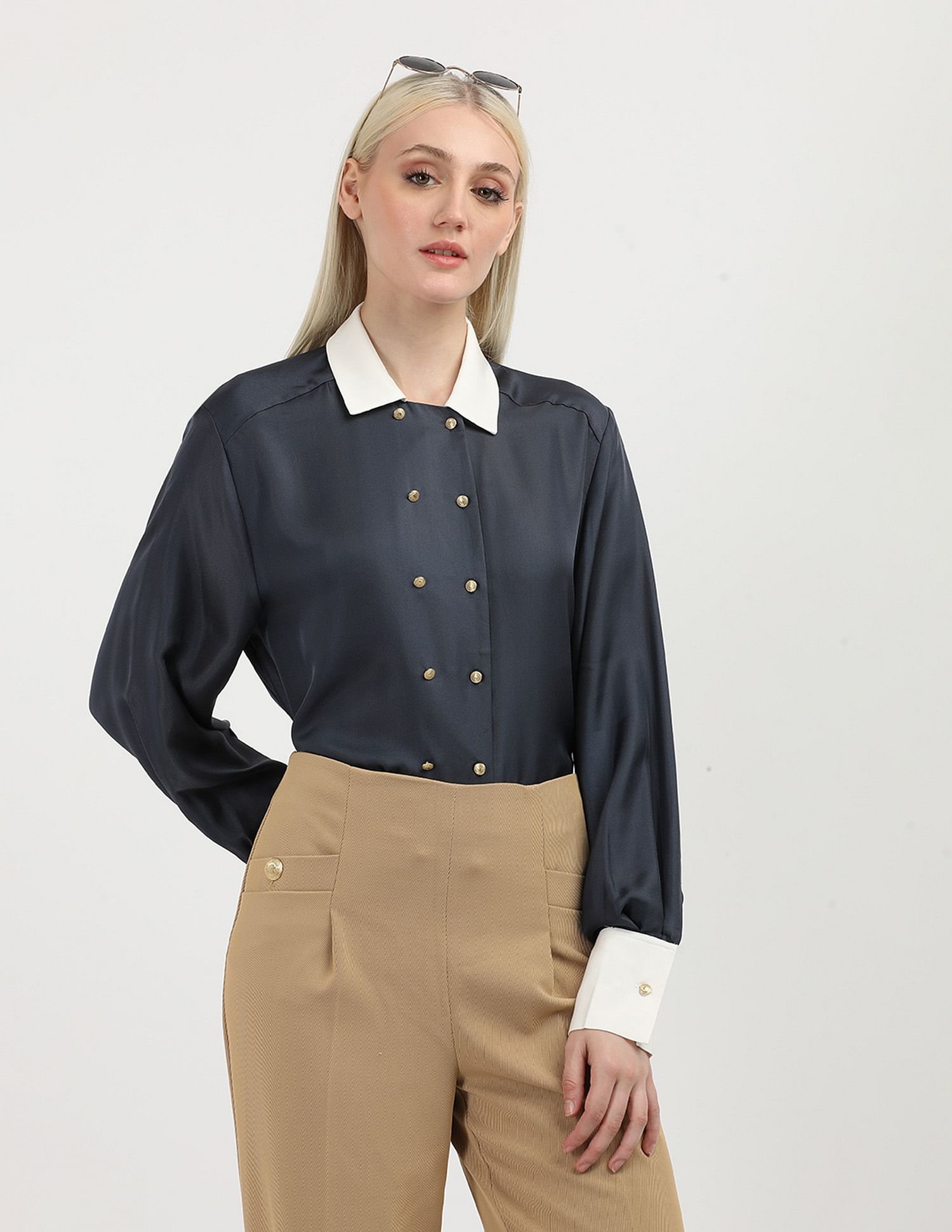 Tommy Hilfiger Relaxed Fit Silk Shirt