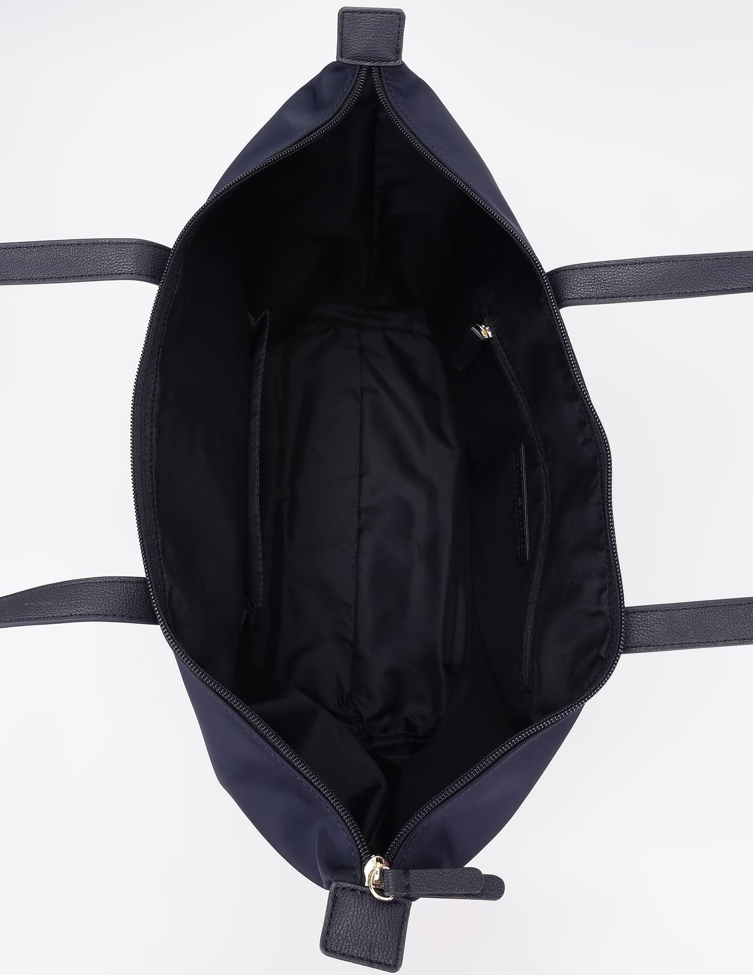 Tommy Hilfiger Solid Blue Nylon Tote Bag