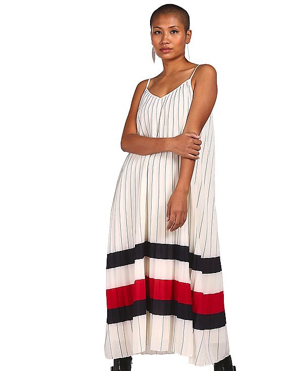 Striped shops slip dress