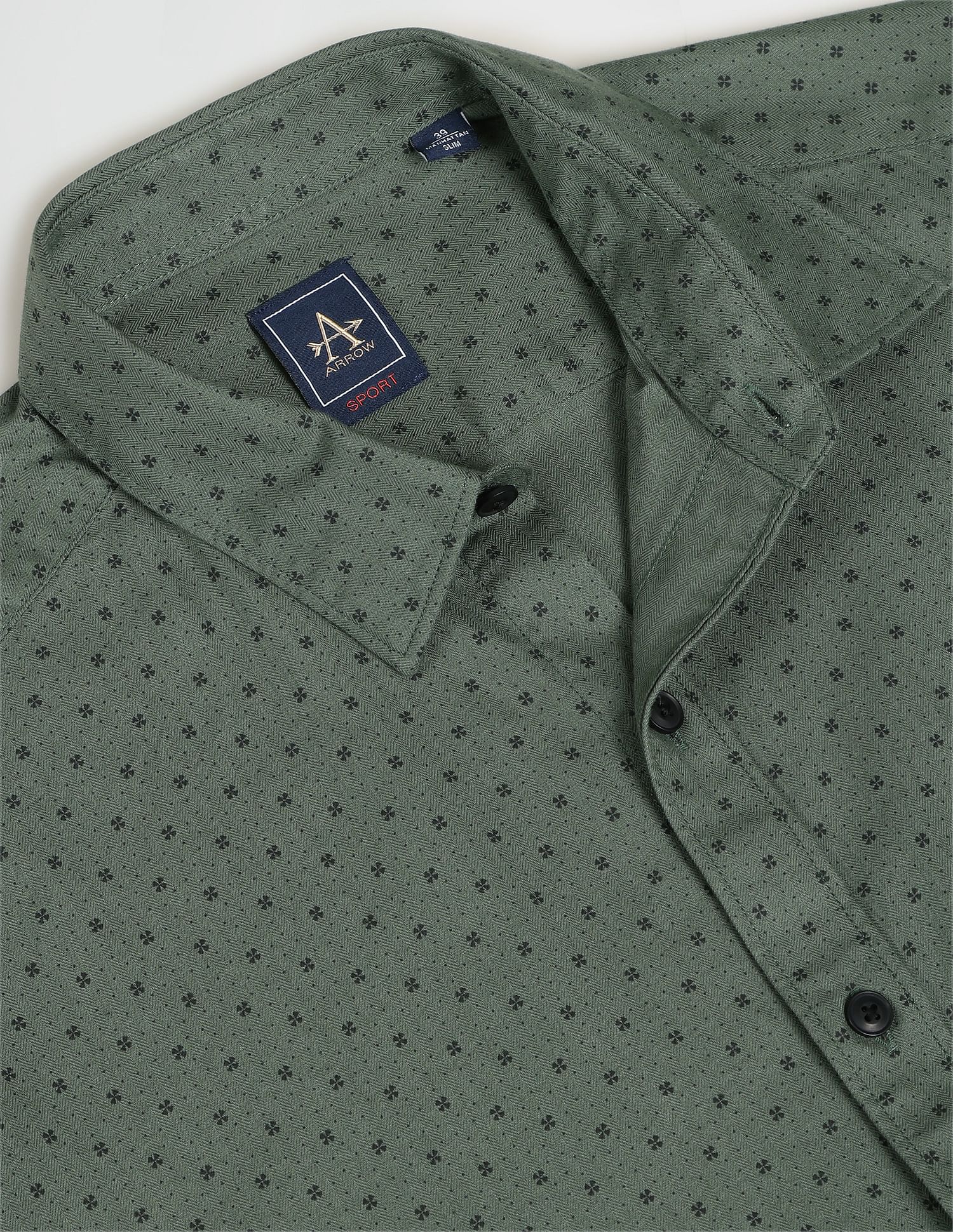 Arrow Sports Floral Print Cotton Casual Shirt