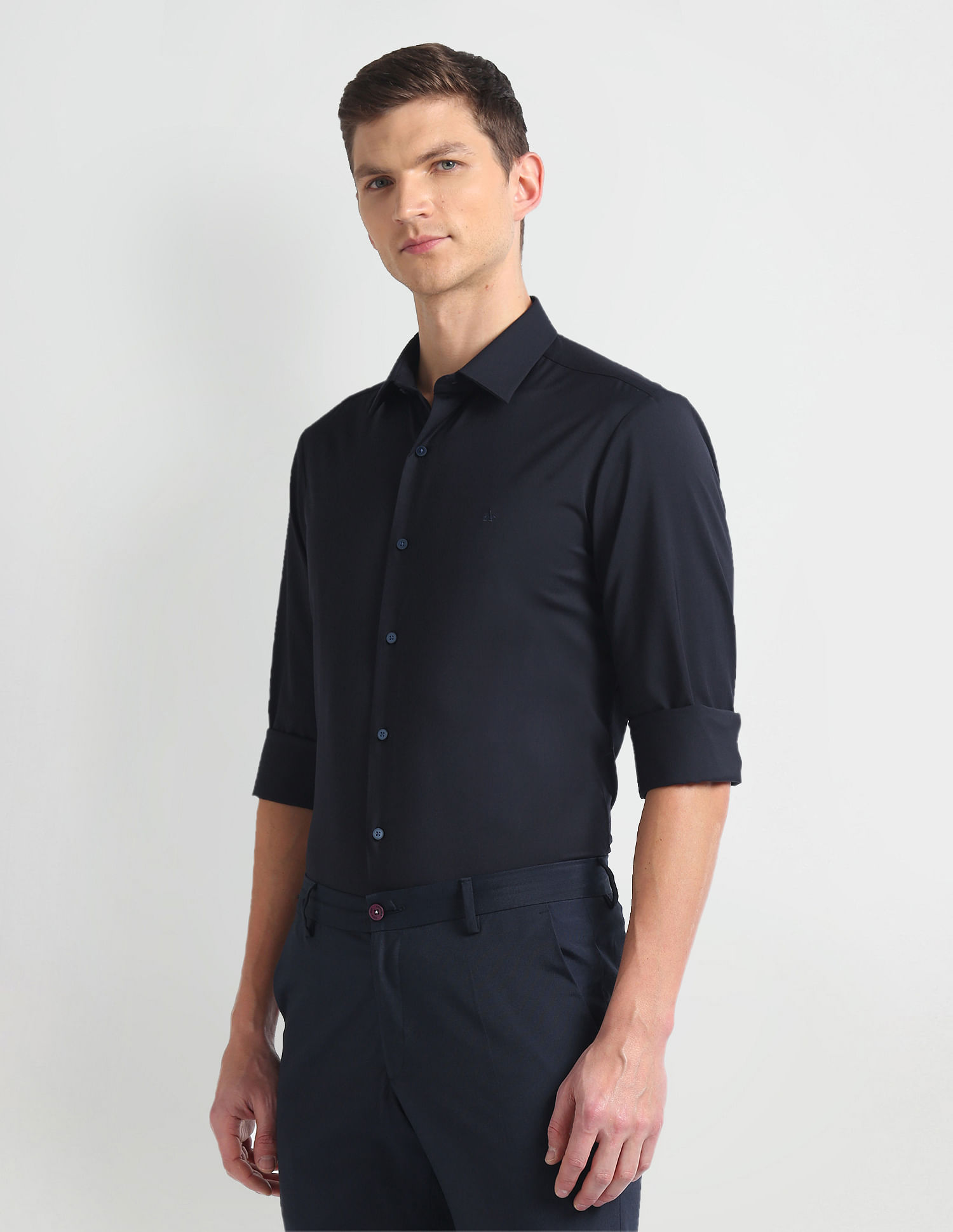 Arrow Newyork Brooklyn Super Slim Solid Shirt