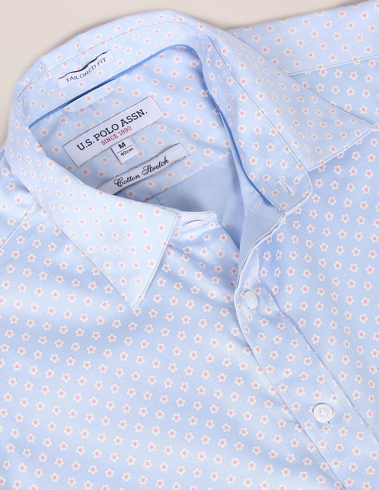 U.S. Polo Assn. Spread Collar All Over Print Casual Shirt