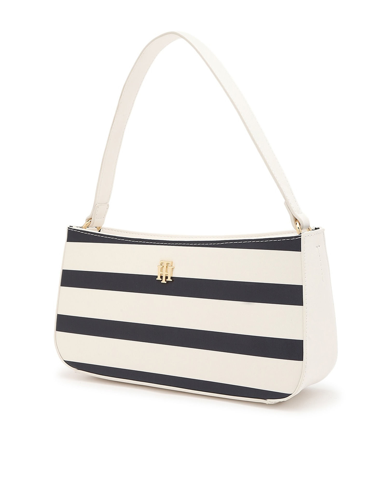 Buy Tommy Hilfiger Striped Blue Pu Shoulder Bag