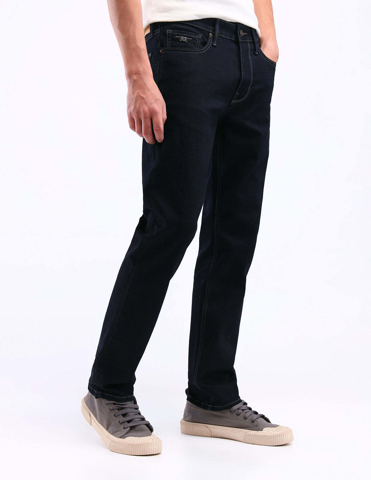 Flying Machine Mid Rise Freddie Slim Straight Fit Jeans