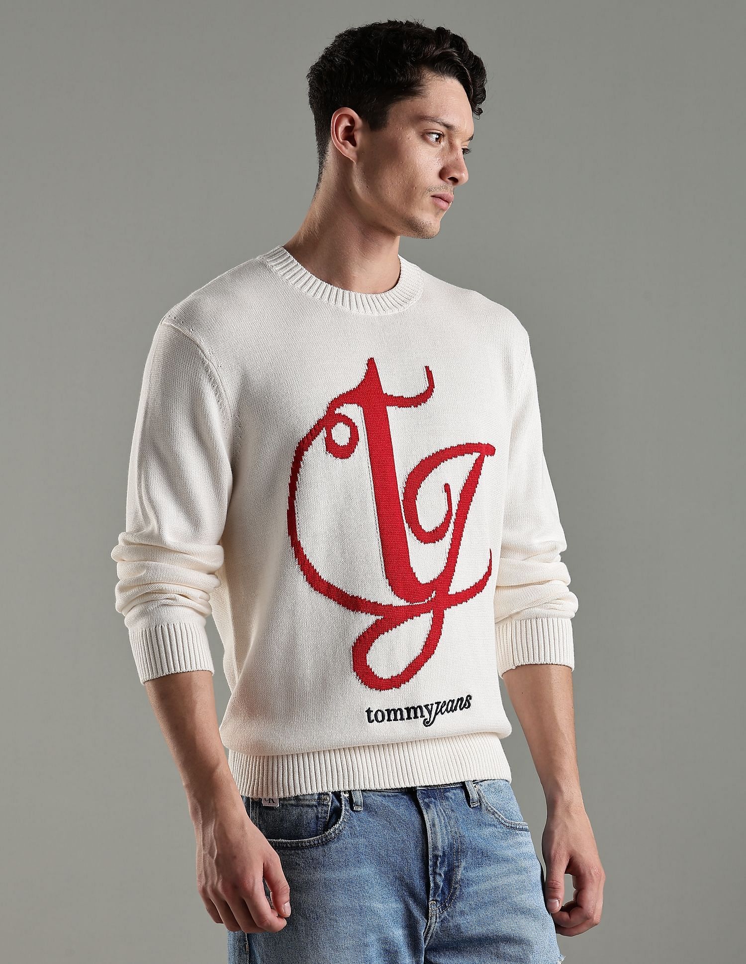 Tommy Hilfiger Embroidered Logo Regular Fit Cotton Sweater