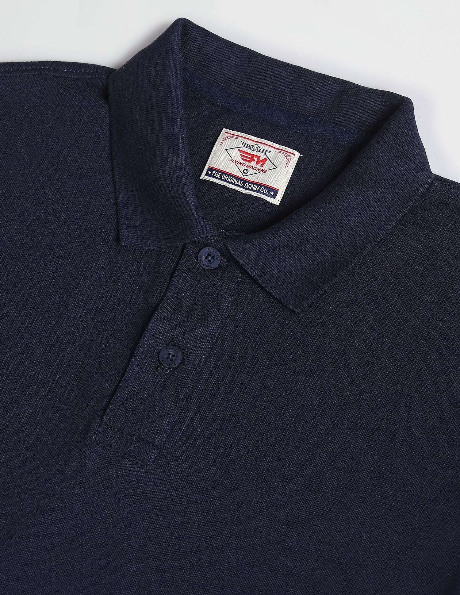 Flying Machine Solid Pique Polo Shirt