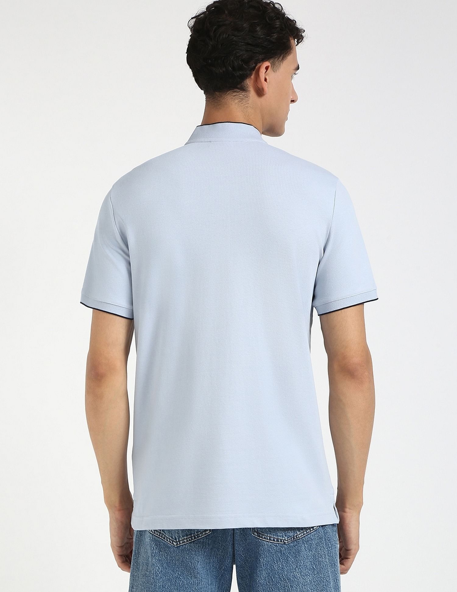 Calvin Klein Jeans Solid Slim-Fit Cotton Polo T-Shirt