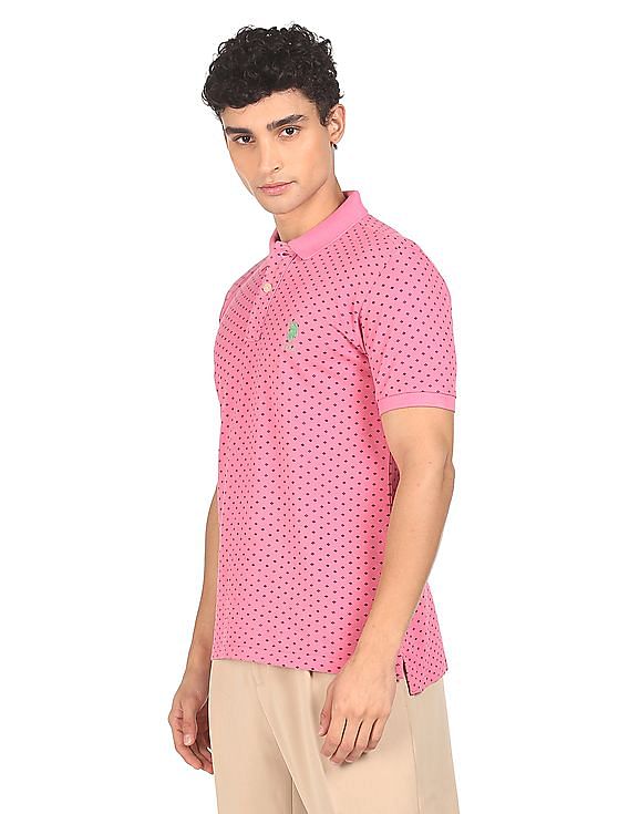 U.S. Polo Assn. All Over Print Cotton Polo Shirt