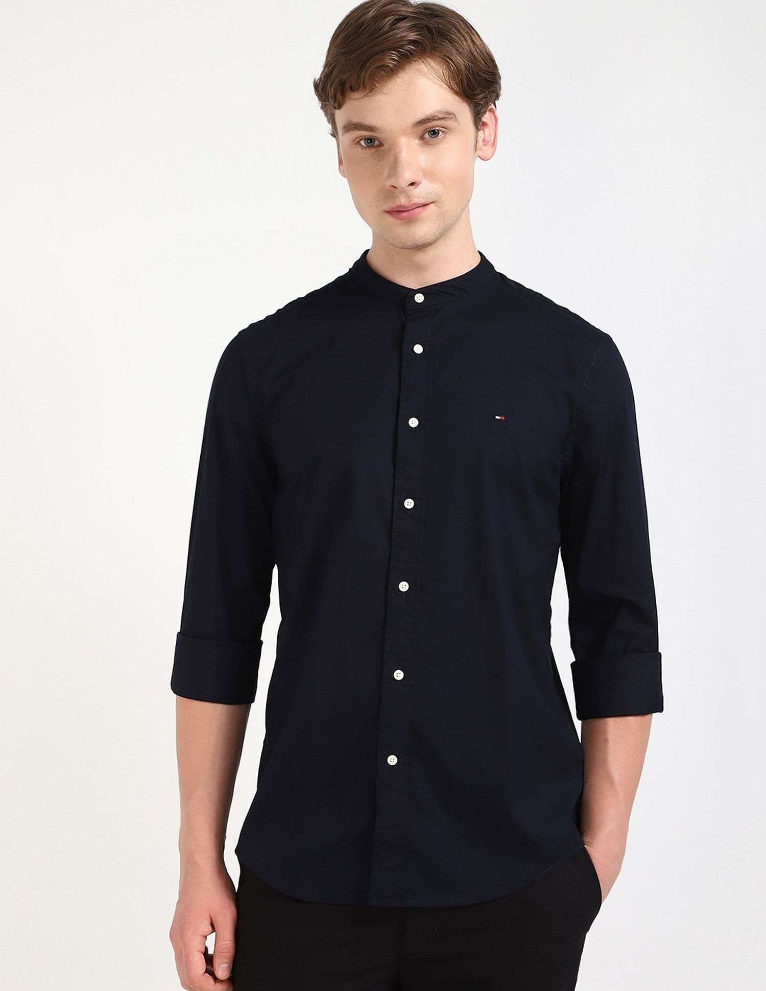 Tommy Hilfiger Solid Regular-Fit Poplin Woven Shirt