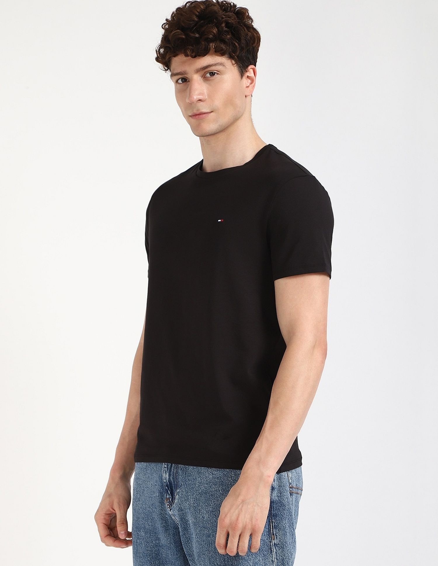 Tommy Hilfiger Solid Regular-Fit Cotton T-Shirt