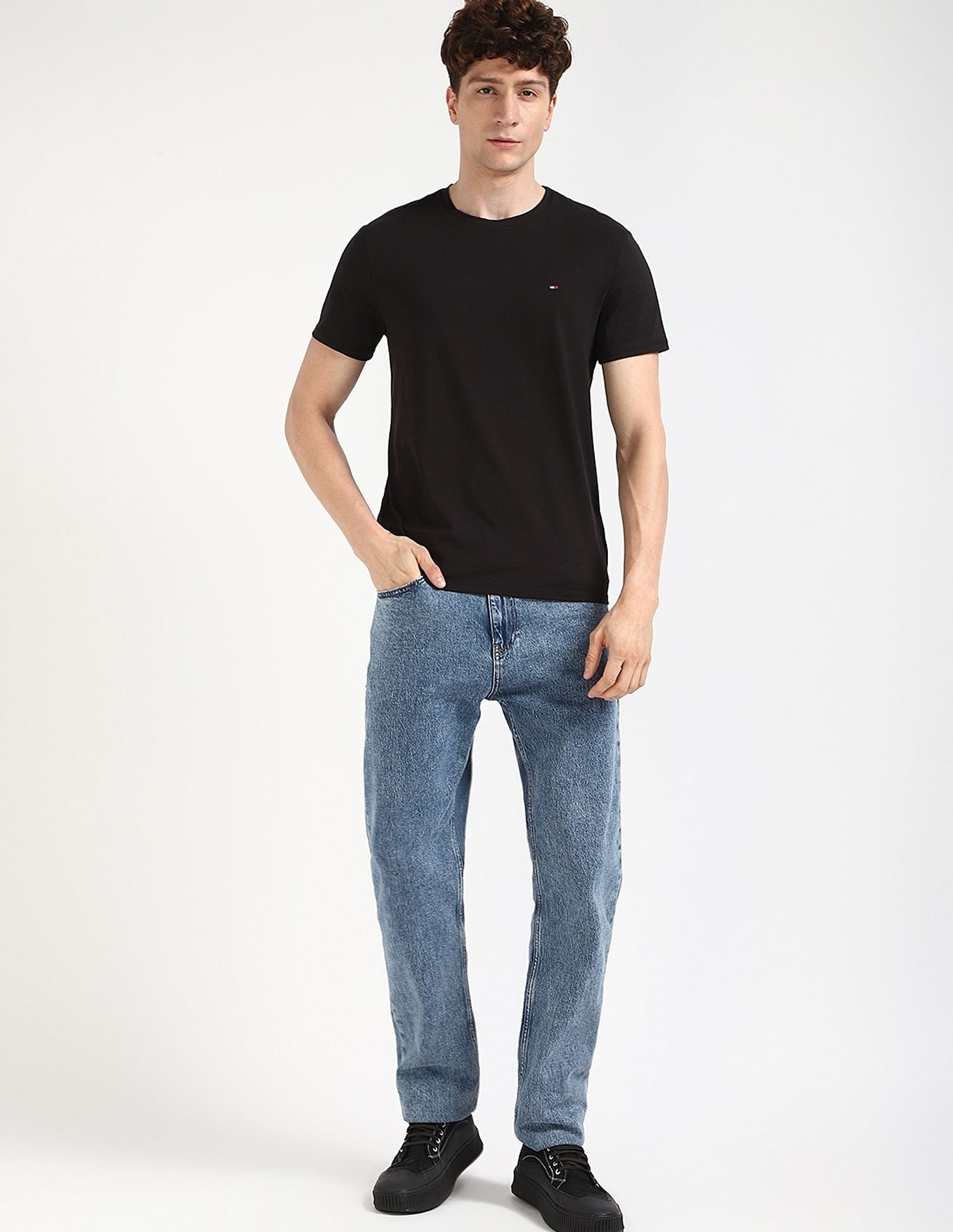Tommy Hilfiger Solid Regular-Fit Cotton T-Shirt