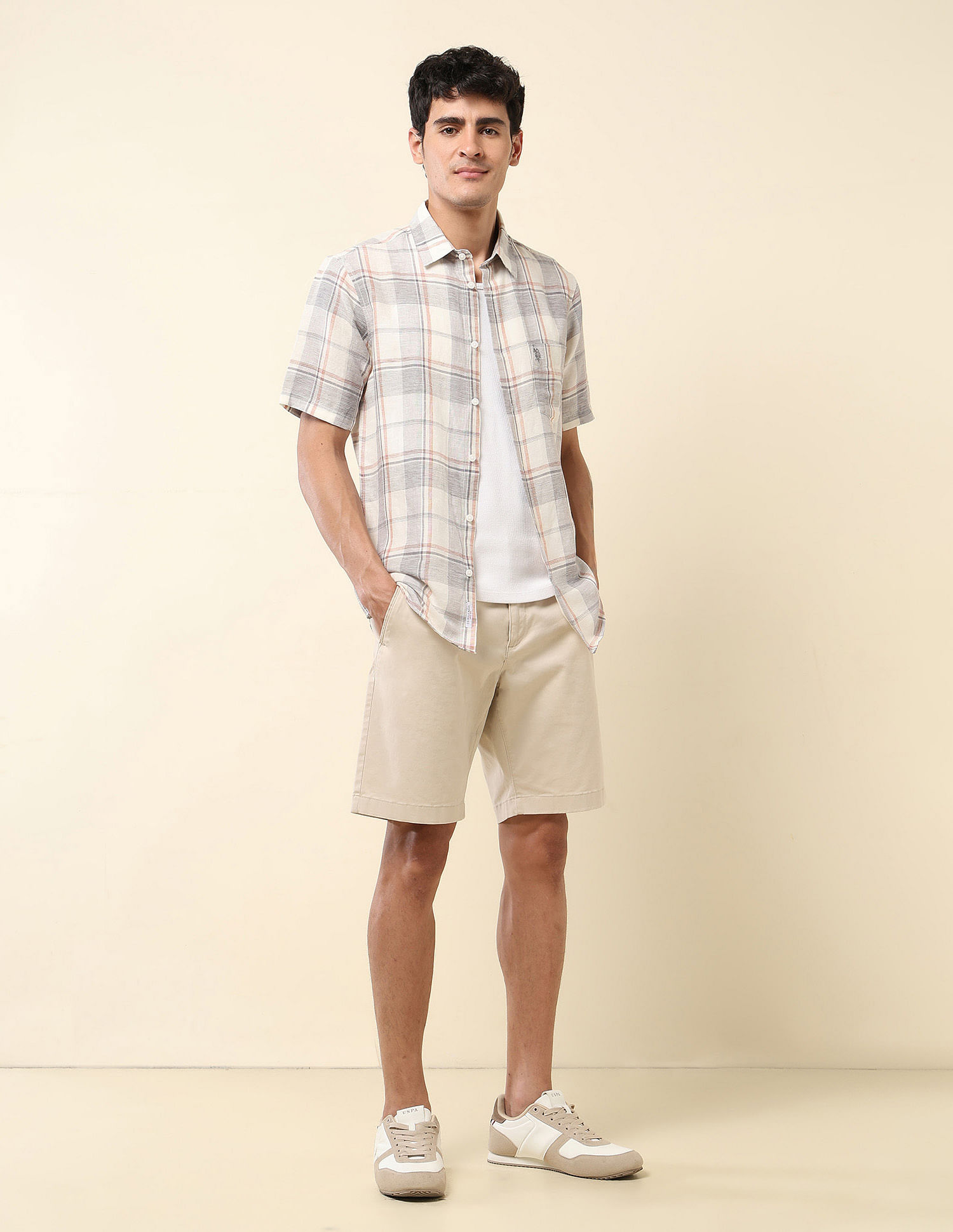 U.S. Polo Assn. Plaid Checked Tailored Fit Shirt