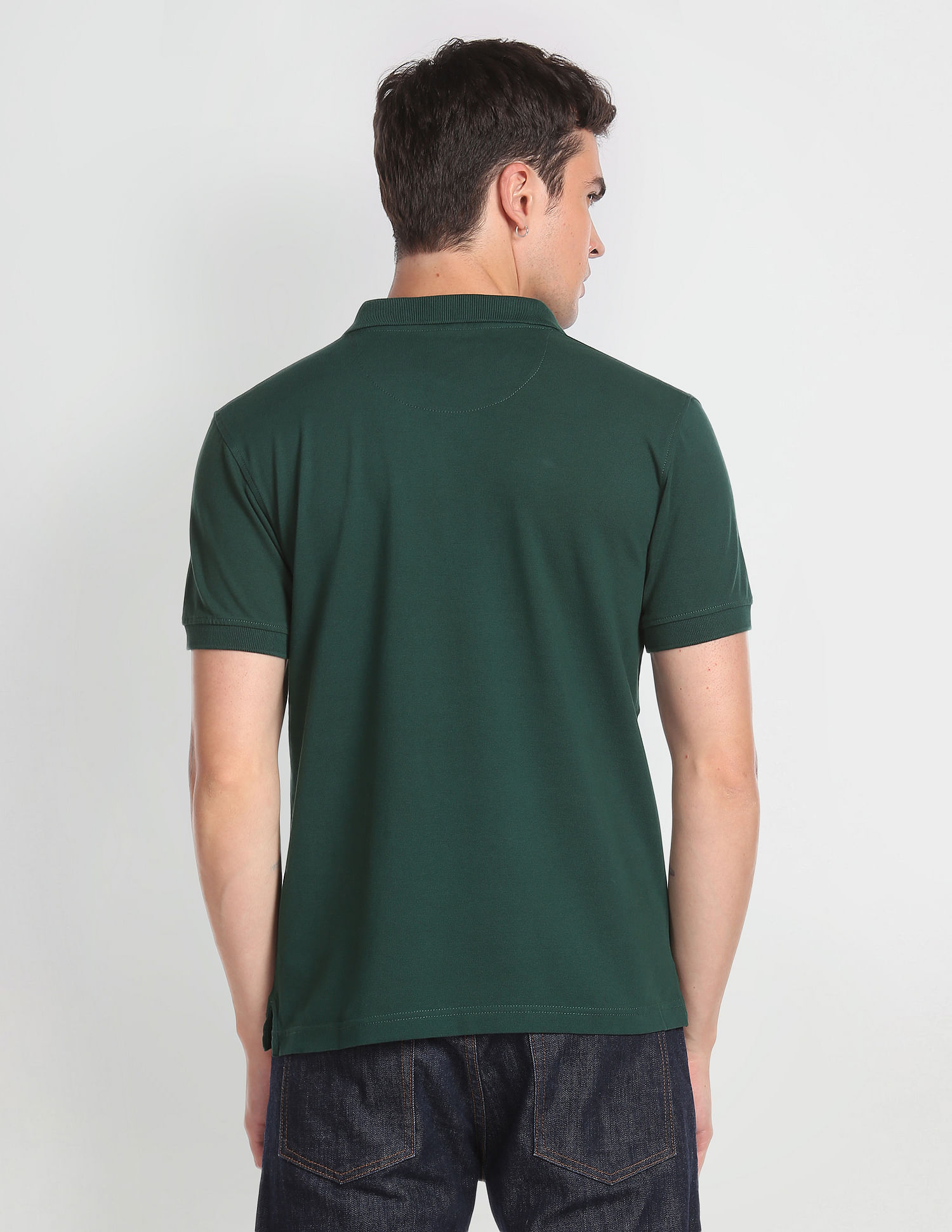 Flying Machine Solid Pique Polo Shirt