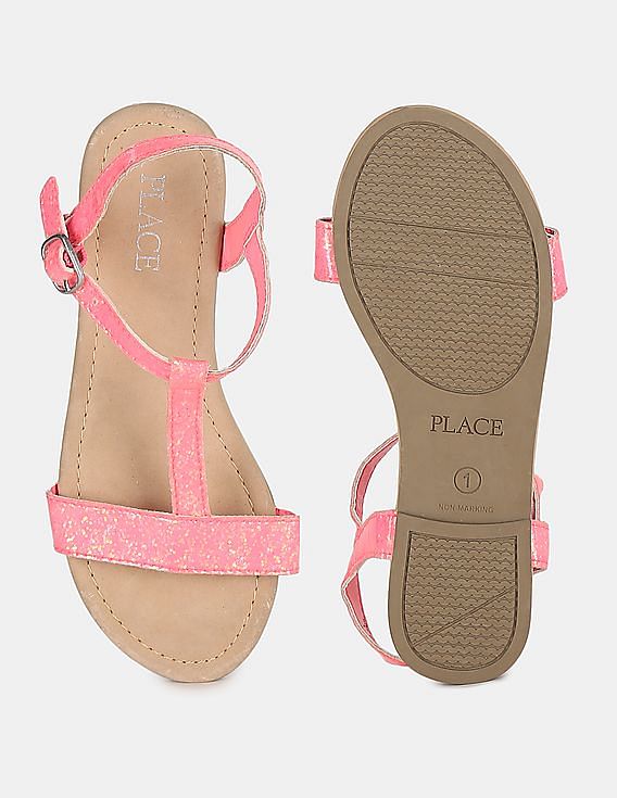 Girls' sandals Butterflies American Club XD58 / 22 pink - KeeShoes