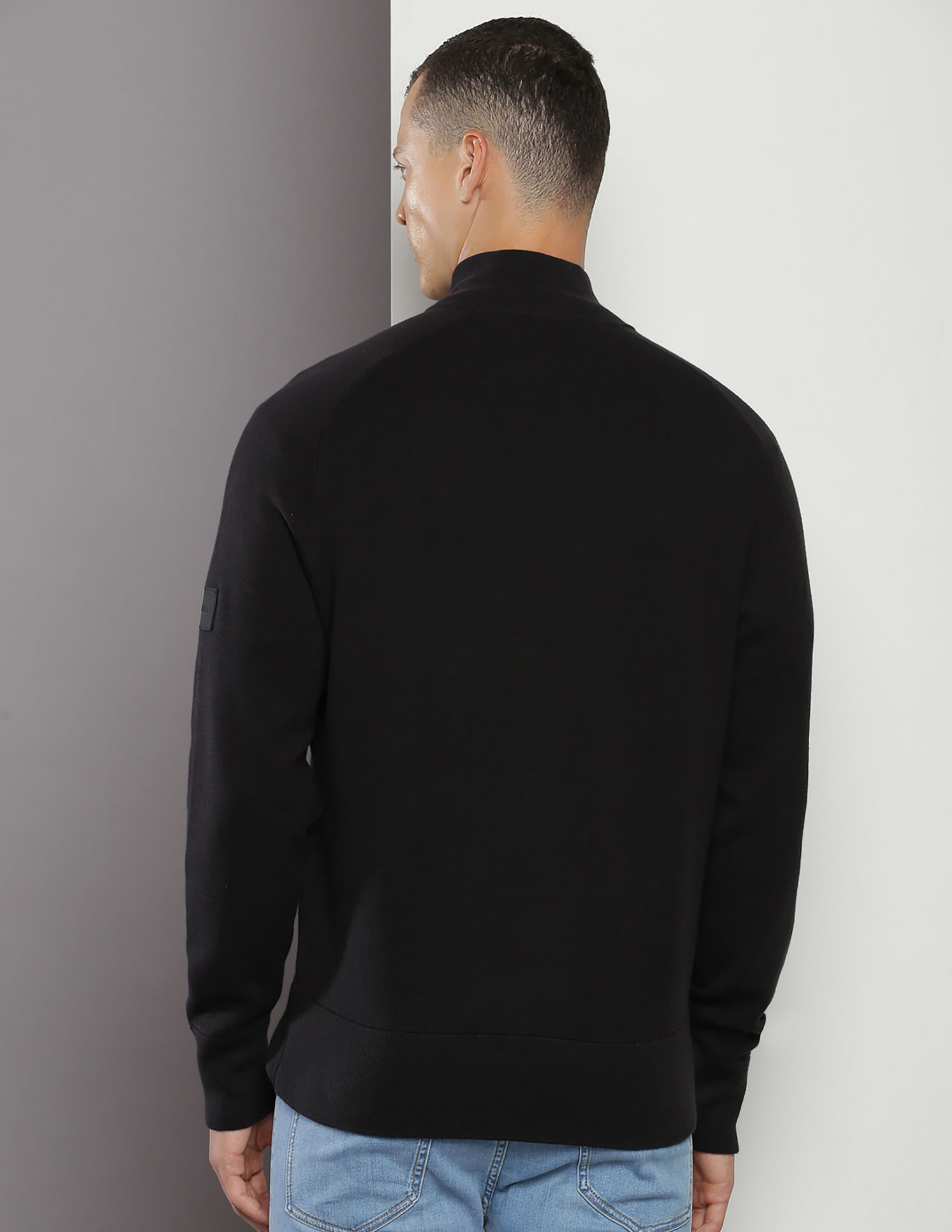 Calvin Klein Milano Knit Zip Up Sweater