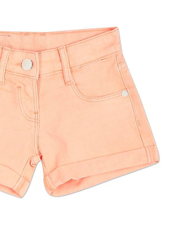 U.S. Polo Assn. Kids Mid Rise Solid Shorts