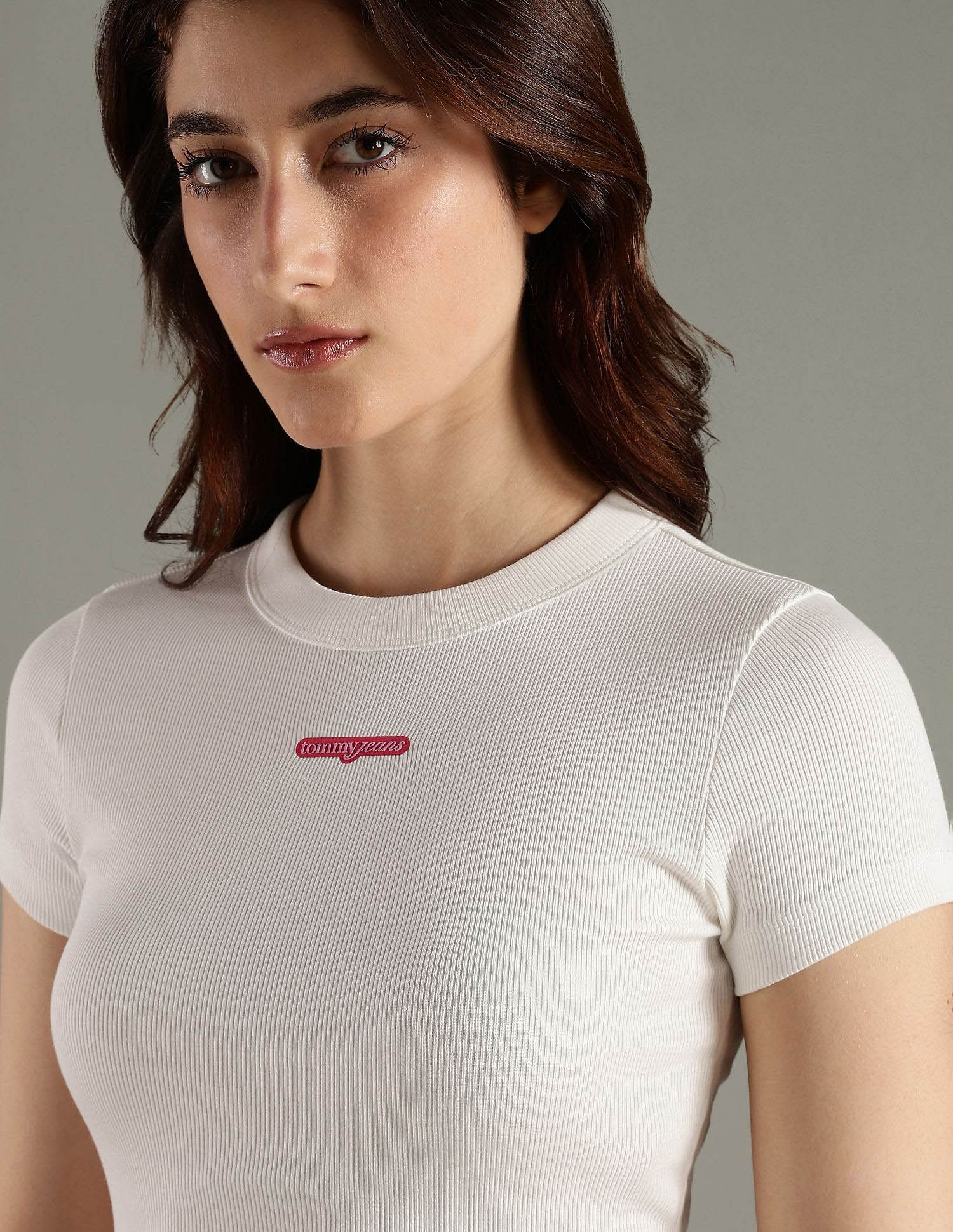 Tommy Hilfiger Solid Slim Fit Cotton T-Shirt