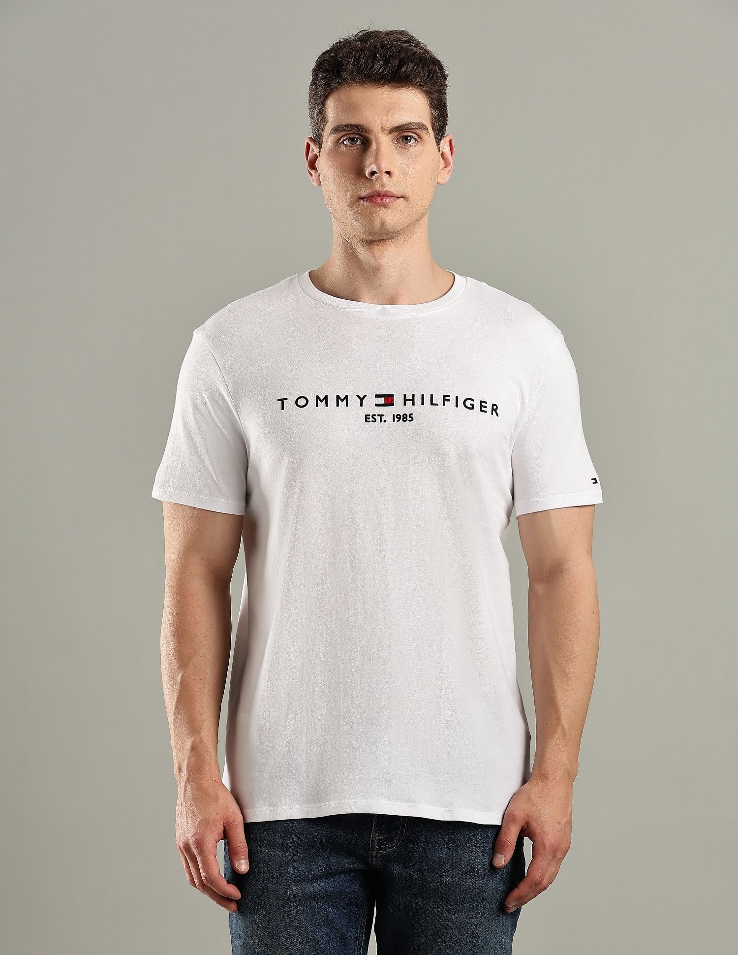 Tommy Hilfiger Logo Regular-Fit Cotton T-Shirt