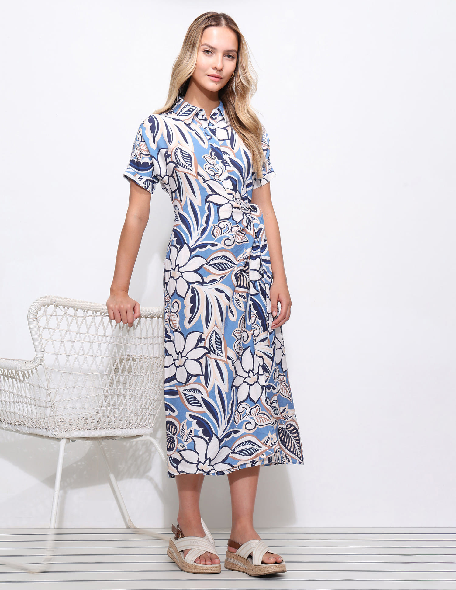 us polo assn shirt dress Buy U.S. Polo Assn. Women Tropical Printed Shirt Dress