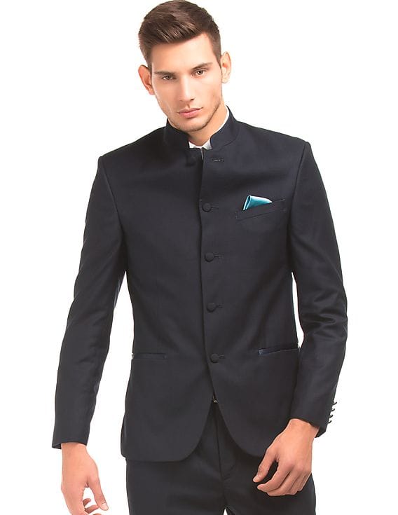 Arrow Men Regular Fit Bandhgala Suit 