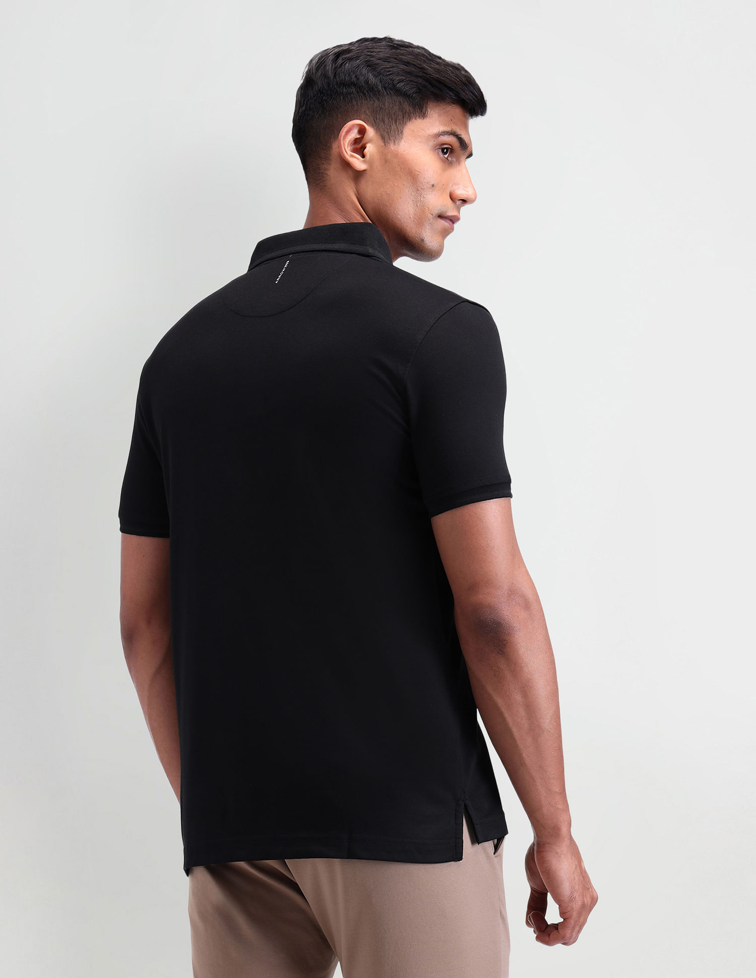Arrow Newyork Pure Cotton Horizontal Striped Polo Shirt