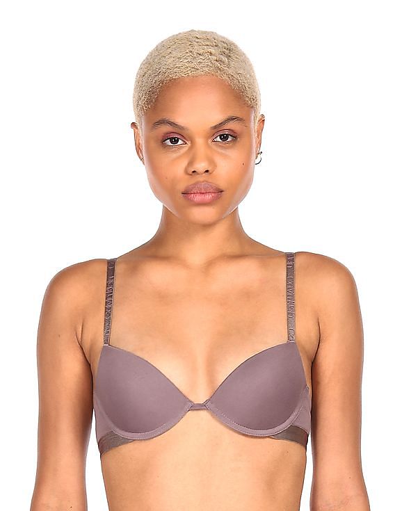 Armani Exchange Official Store Triangle Bras In Pink